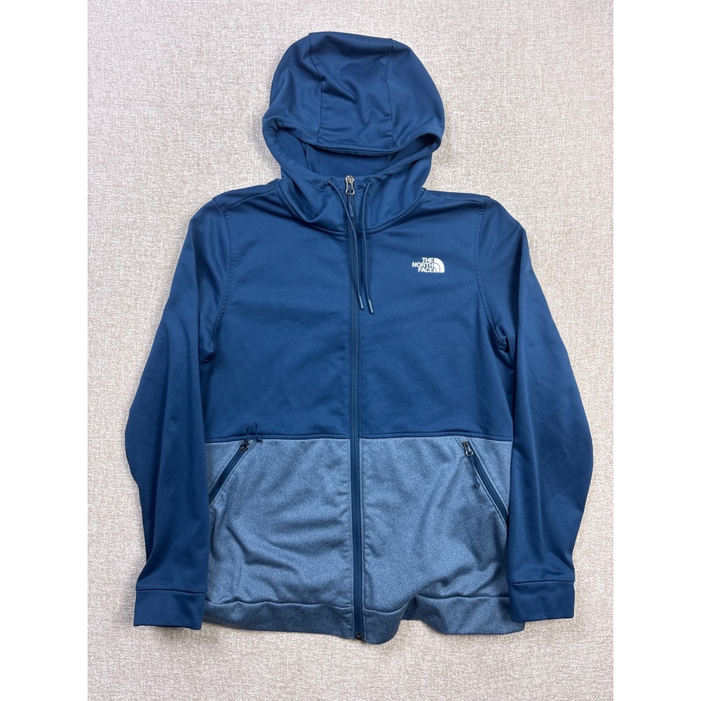 The North Face Womens Blue Two Tone Full Zip Hoodie Jacket Large